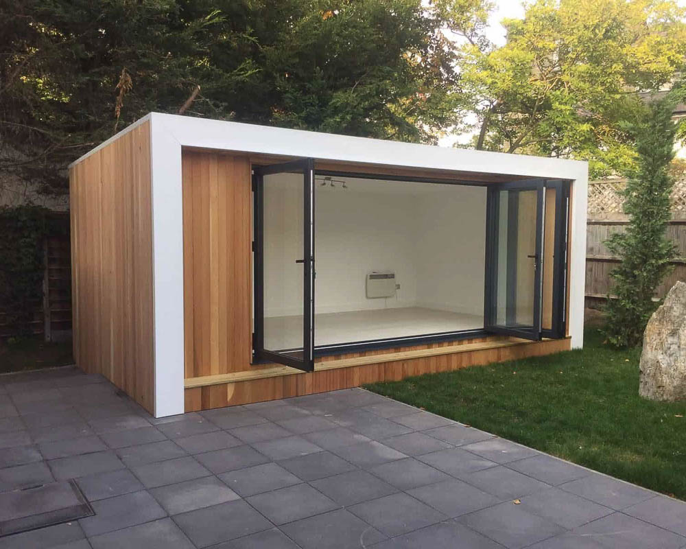 Modern Garden Rooms with covered areas