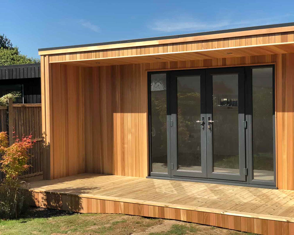 Example of Modern Garden Rooms exterior finishes
