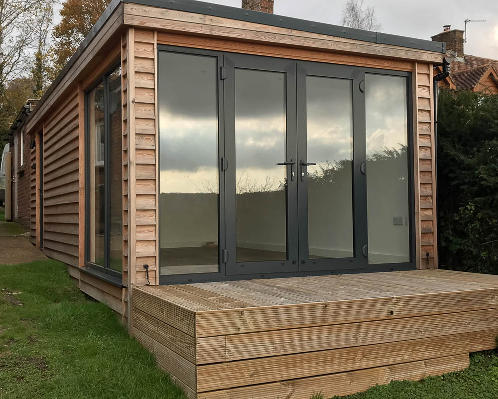Timeless Garden Rooms built on sloping ground