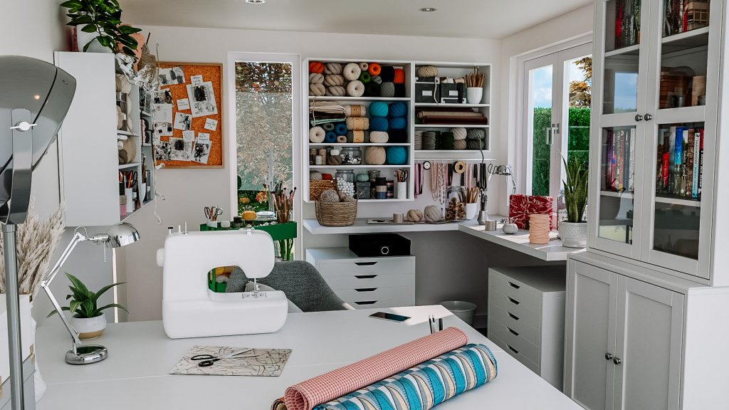 A fully insulated garden room makes a great creative studio that you can use comfortably all year round