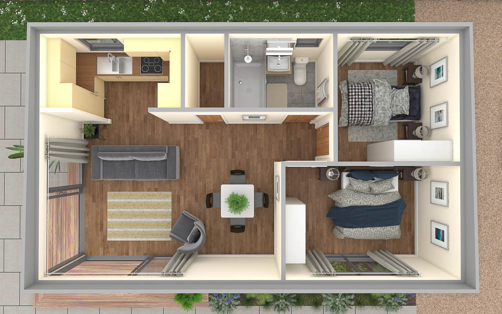 Living annexe floor plans by Bridge Garden Rooms-1