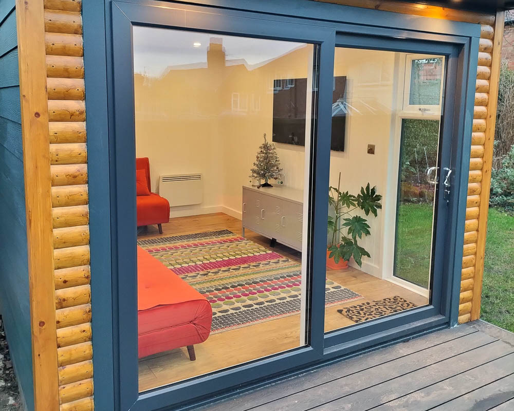 Example of the exterior finishes offered by Cosy Garden Rooms