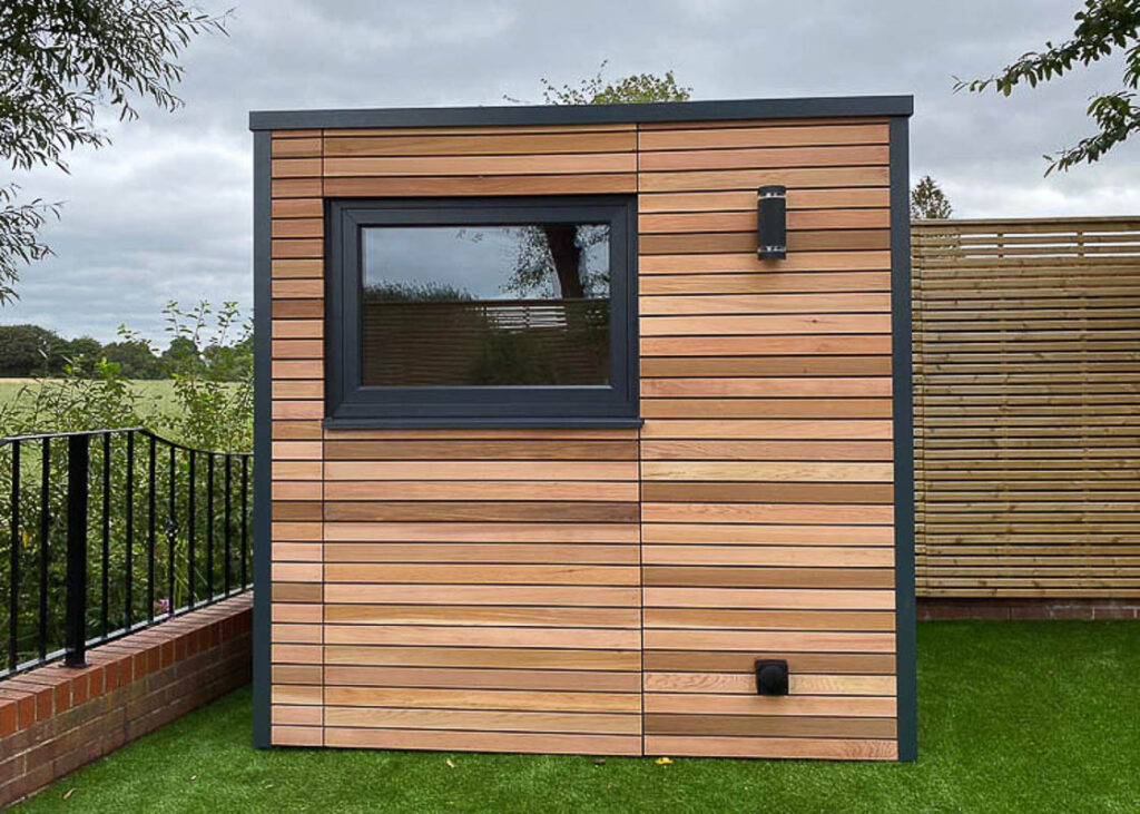 Example of the QuadPod by Sanctum Garden Studios which can have acoustic specification enhanced