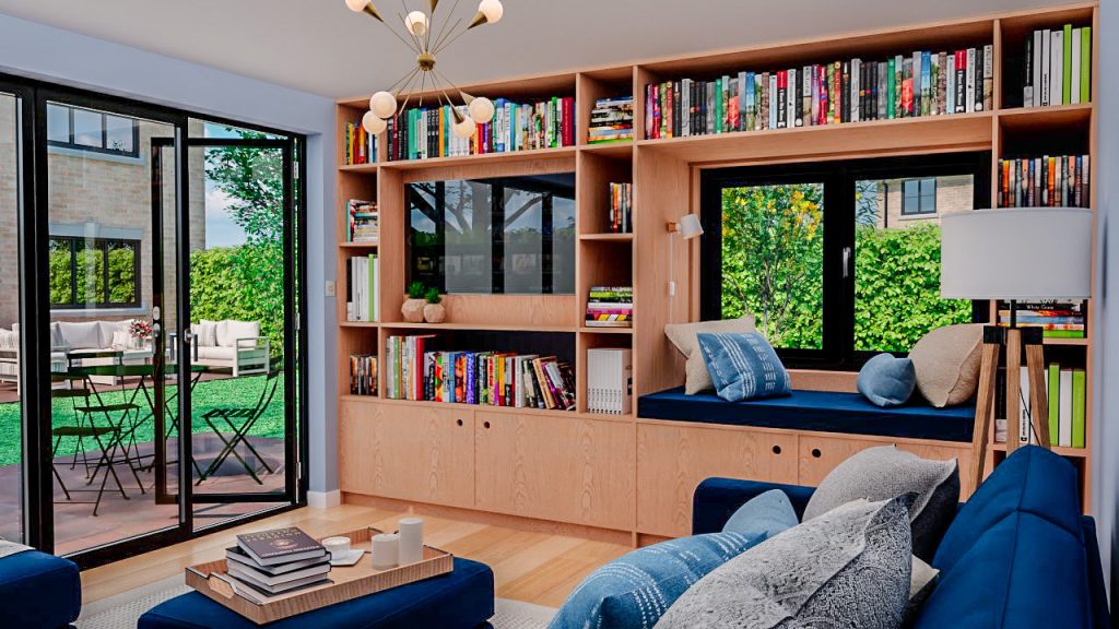 A garden room can be used as a comfortable year round sitting room