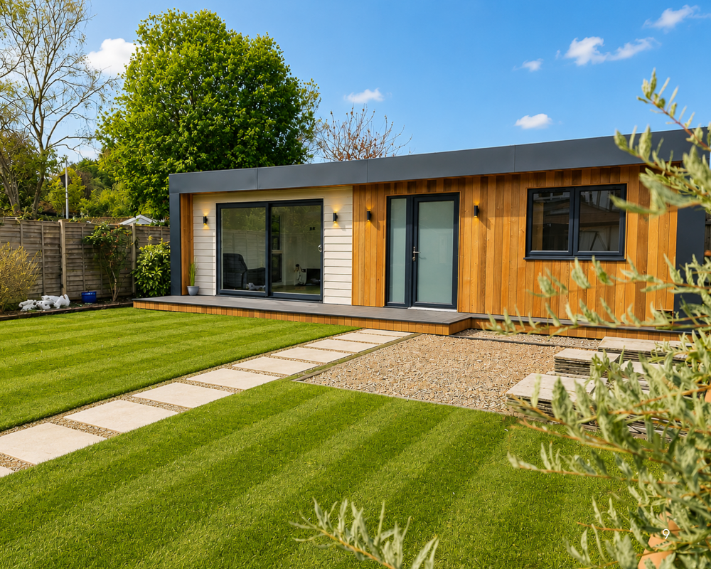 Example of a self contained living annexe by Custom Garden Rooms